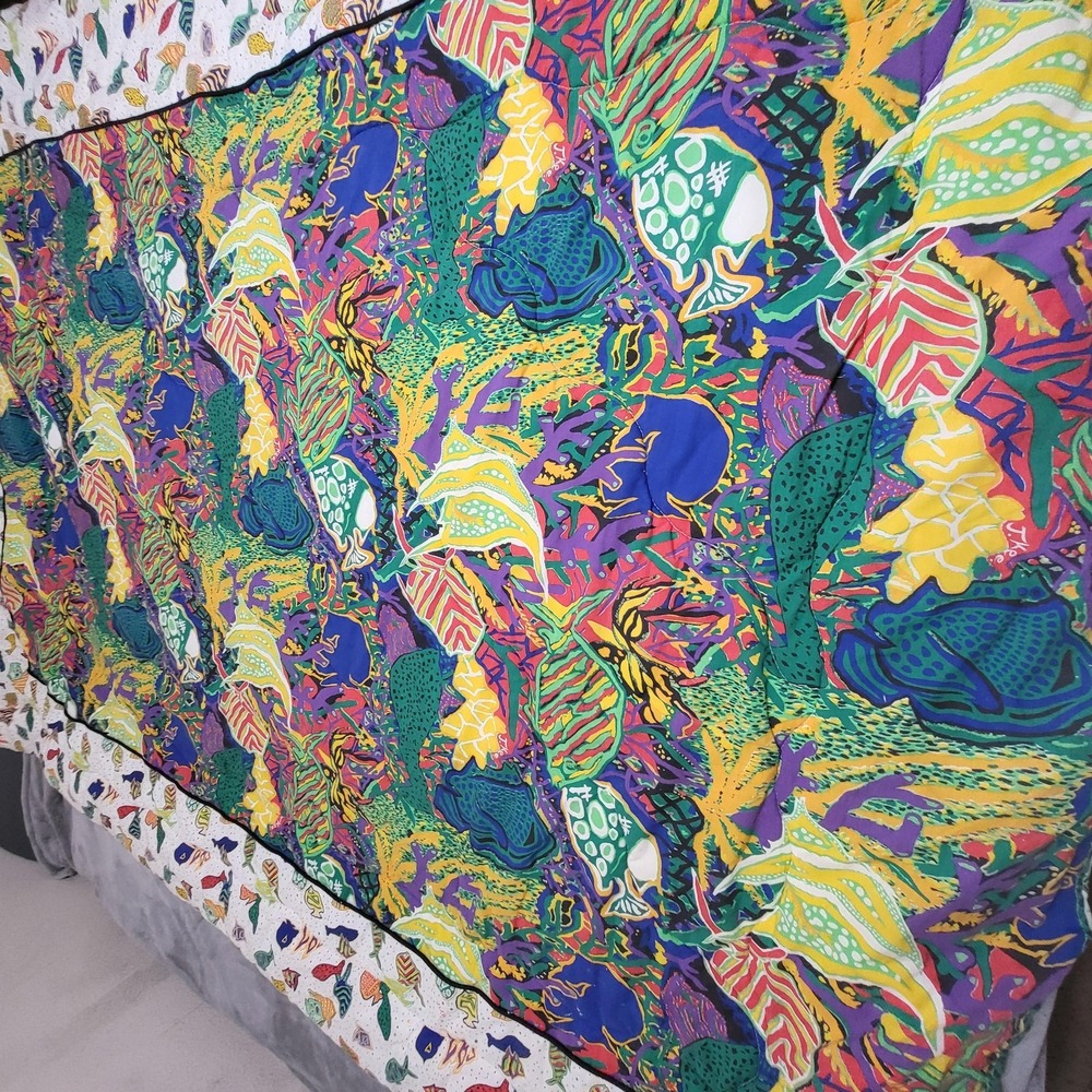 Sheridan Twin Comforter Ocean Tropical Fish Reversible Colorful Kids Bedding